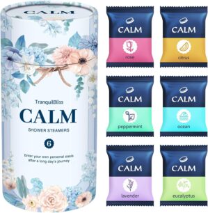 Shower Steamers 6 Count, Scented Shower Bombs with Organic & Natural Fragrance, Self-Care & Relaxation Birthday Gifts for Women Who Have Everything – Valentine’s Day Presents