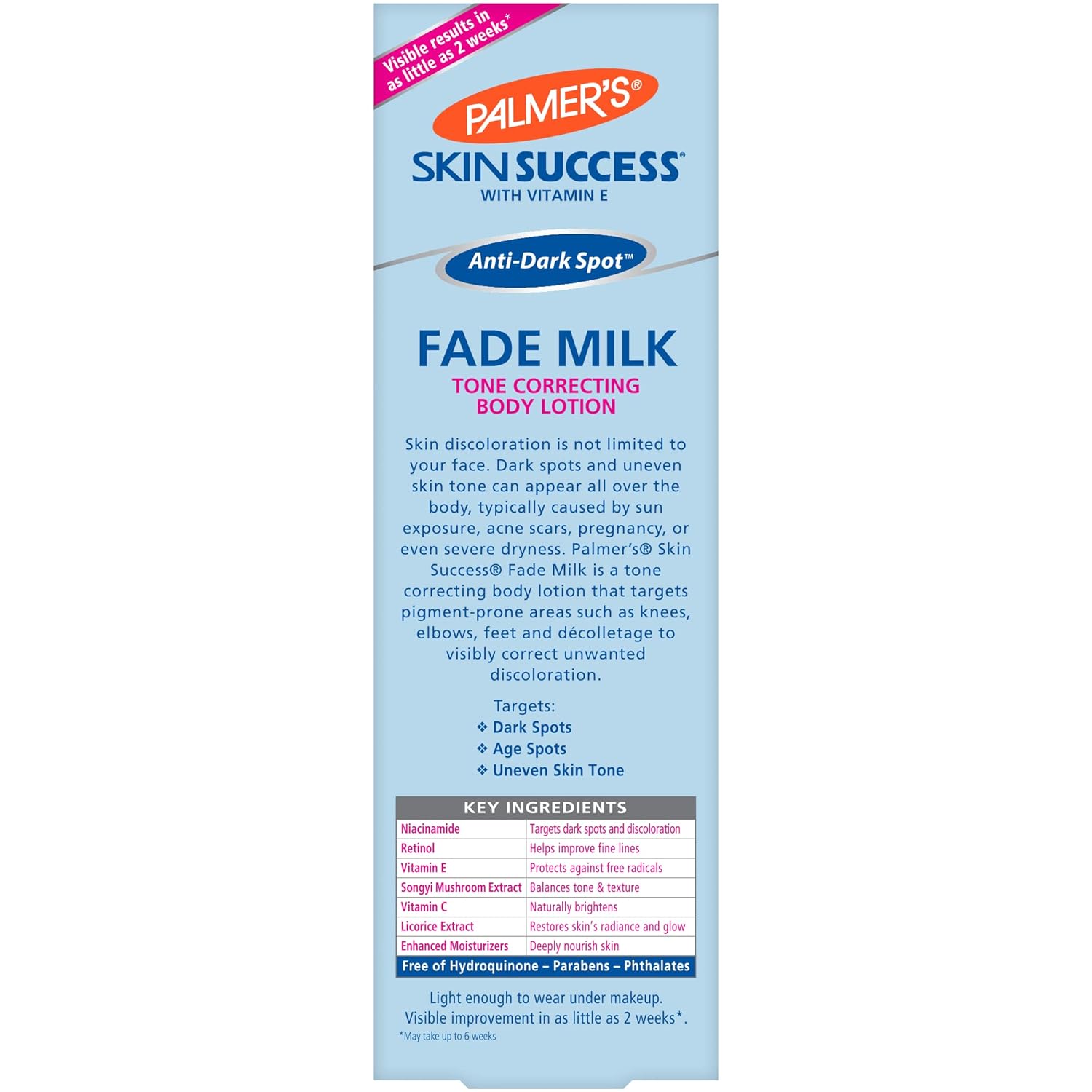 Palmer's Skin Success Anti-Dark Spot Fade Milk Body Lotion, 8.5 Ounce - Image 2