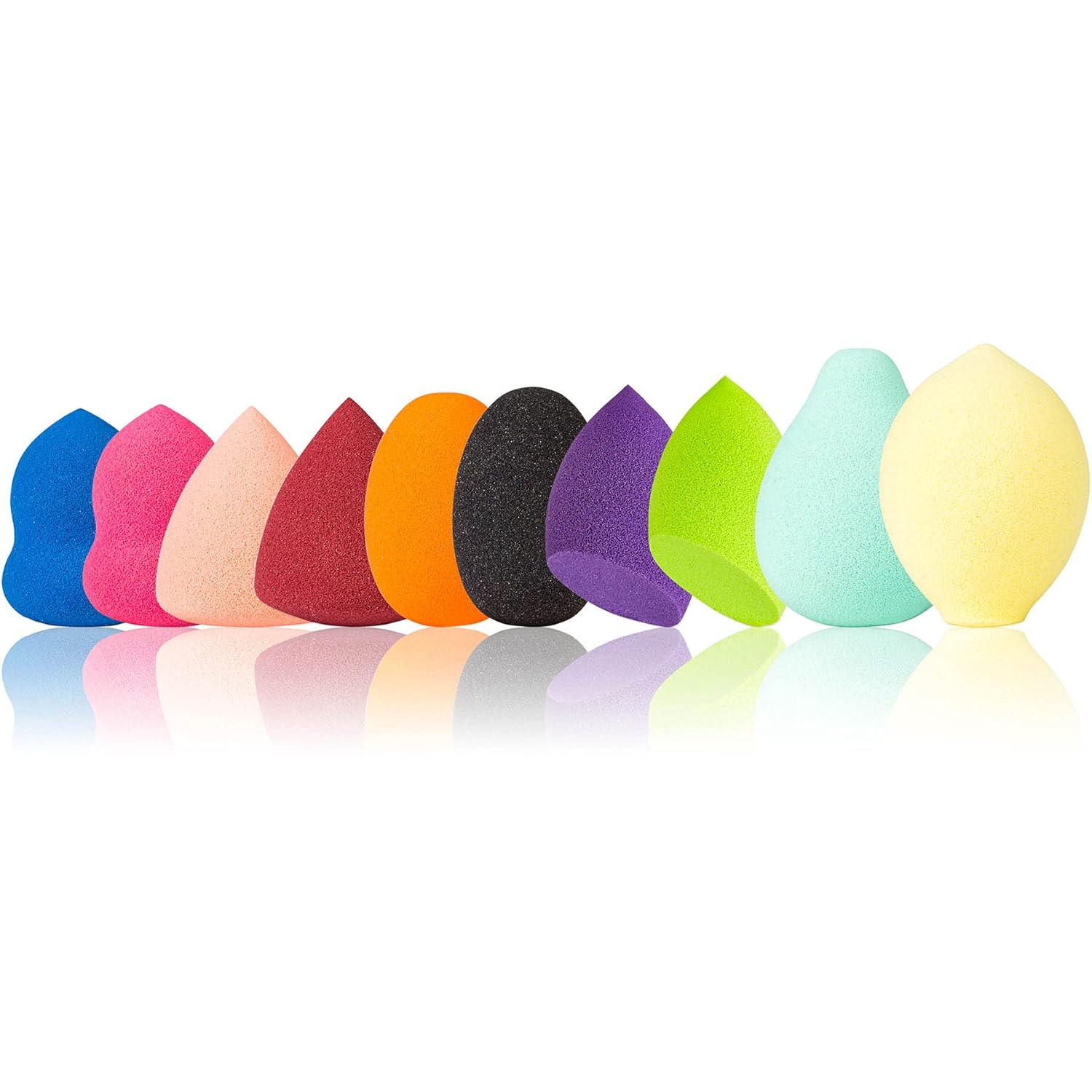 SHANY Pretty & Precise Mini Makeup Blender Puff Set - Premium Latex-Free Makeup Blender Beauty Sponges For Foundation and Blending - Set of 10 - Image 4