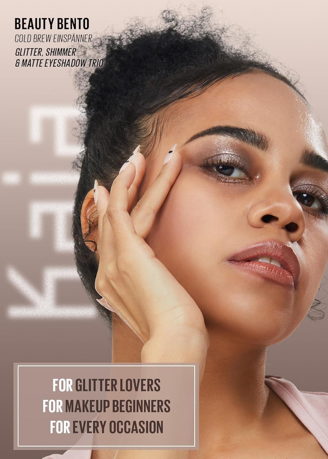 Kaja Beauty Bento Collection | Glitter + Shimmer + Matte | 21 Cold Brew Einspänner - Soft Ash Gray | 2019 Best of Beauty Award in Glitter - Image 2