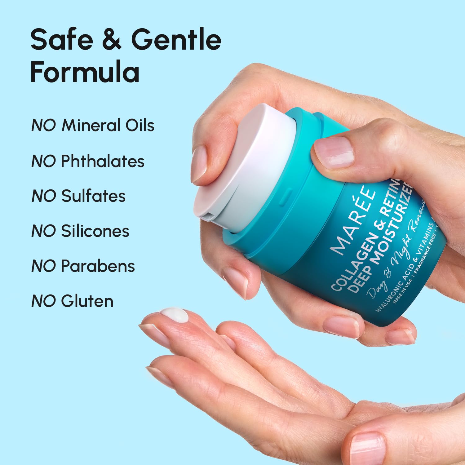 MAREE Face Moisturizer Retinol Cream for Face - Wrinkle Cream for Women - Facial Moisturizer with Collagen - Crema Hidratante Para la Cara for Skin Tightening - Image 10