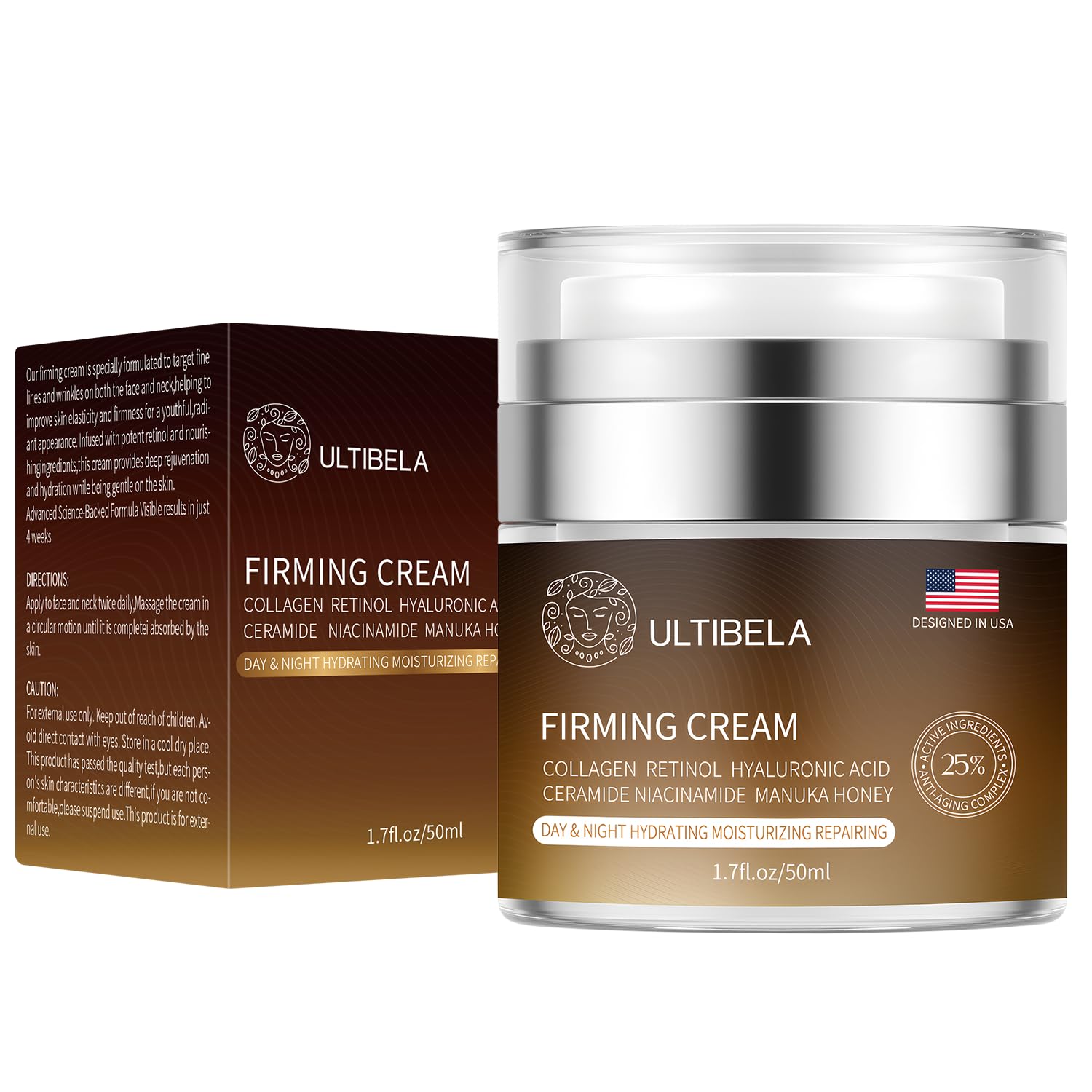 Tighten and Lift Neck Cream, Deep Hydration Neck Firming Cream with Retinol, Collagen & Honey Anti-Aging & Wrinkle Moisturizer for Face, Neck & Décolleté Women & Men 1.7 Fl Oz - Image 9