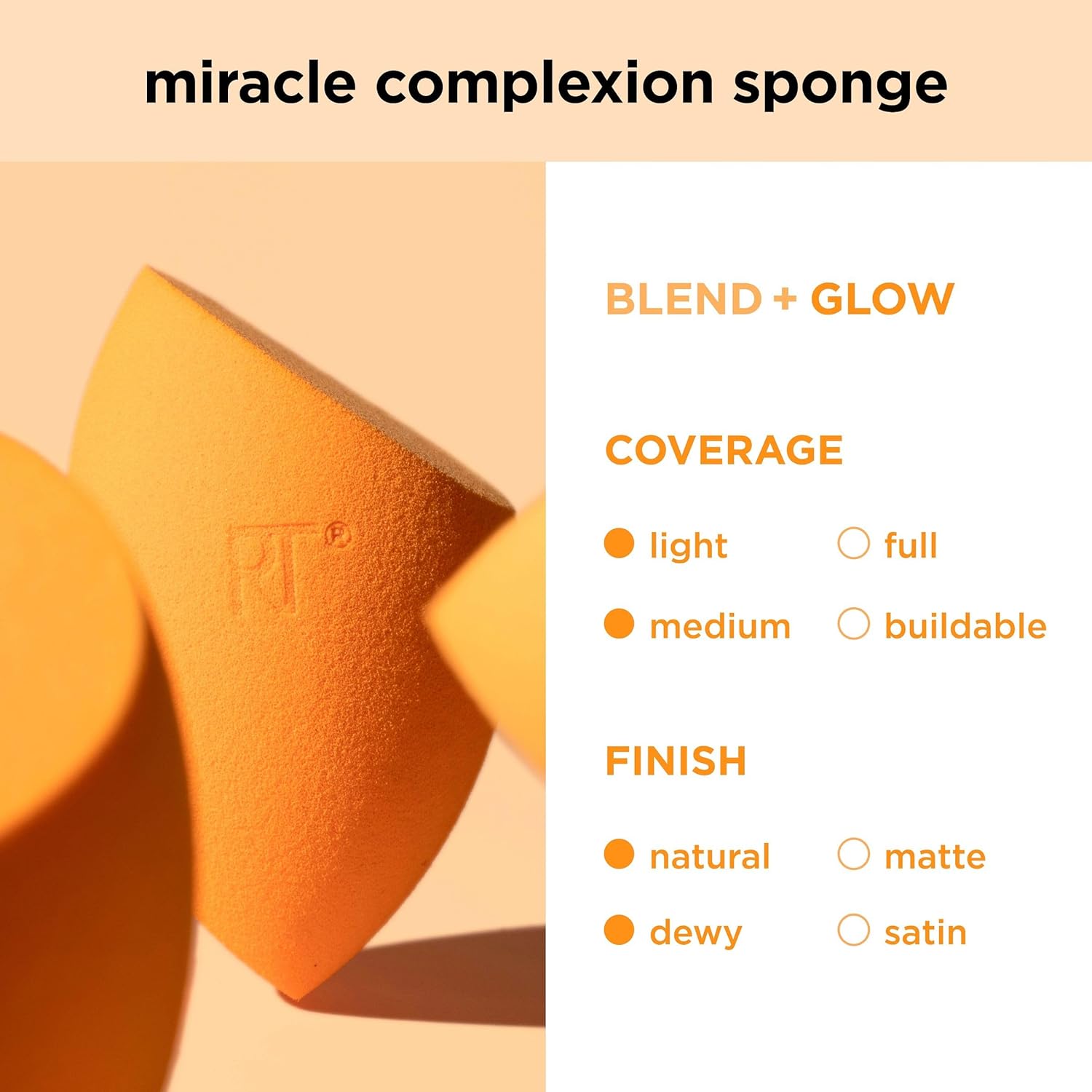 Real Techniques Miracle Complexion Sponge, Makeup Blender for Liquid and Cream Foundation, Full Coverage, Streak-Free Professional Makeup Tool, Cruelty Free, Vegan, Latex Free, 4 Count - Image 8