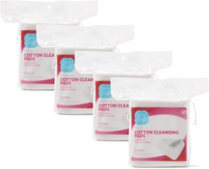 Premium Jumbo Cotton Cleansing Pads, 100% Pure Cotton, Large 3.5 x 4.5 Cotton Pads (200 Count)