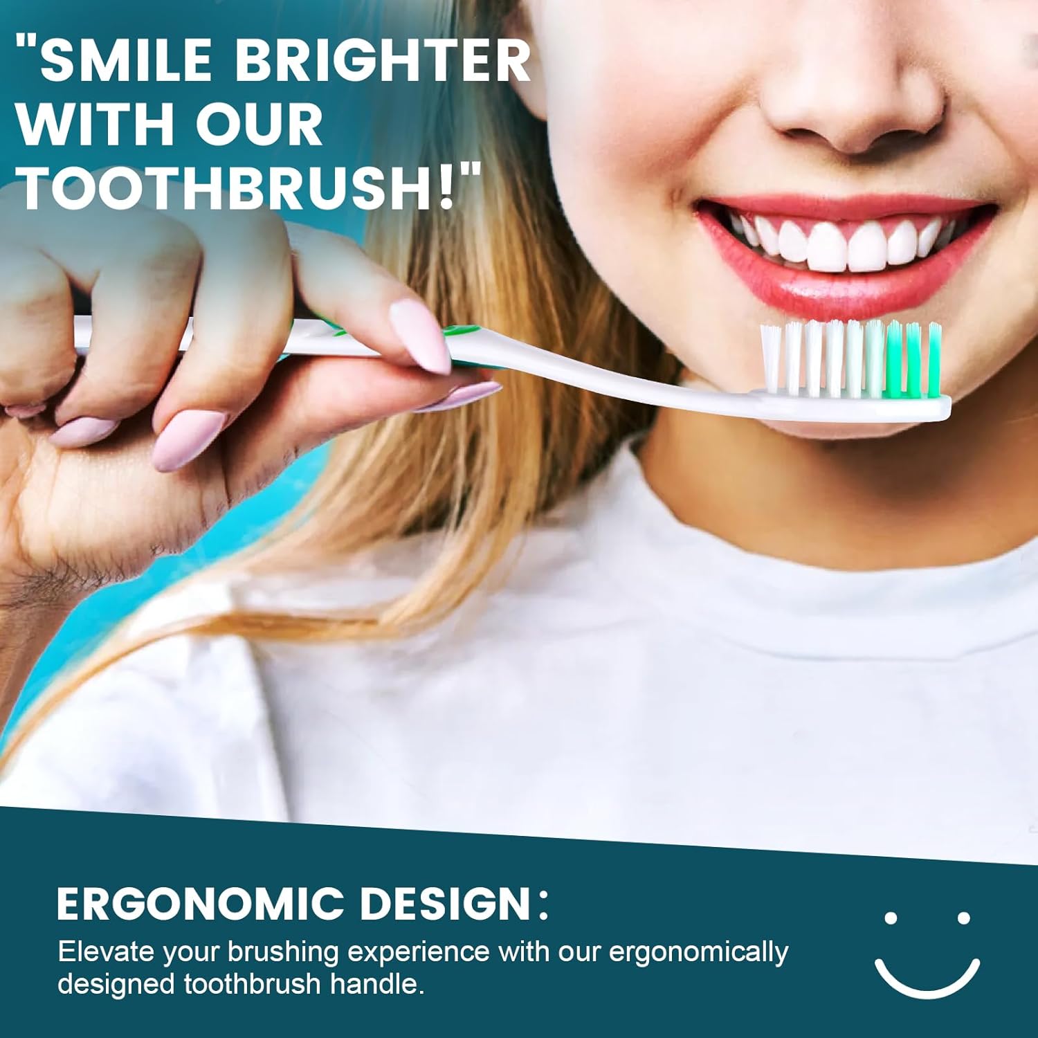 Navona 50 PCS Premium Individually Wrapped Bulk Toothbrush Pack, Disposable Toothbrushes, Kids Toothbrush, Medium Soft Bristle Toothbrushes, Ergonomics Handle, Perfect for Travel Hotel Donation - Image 5