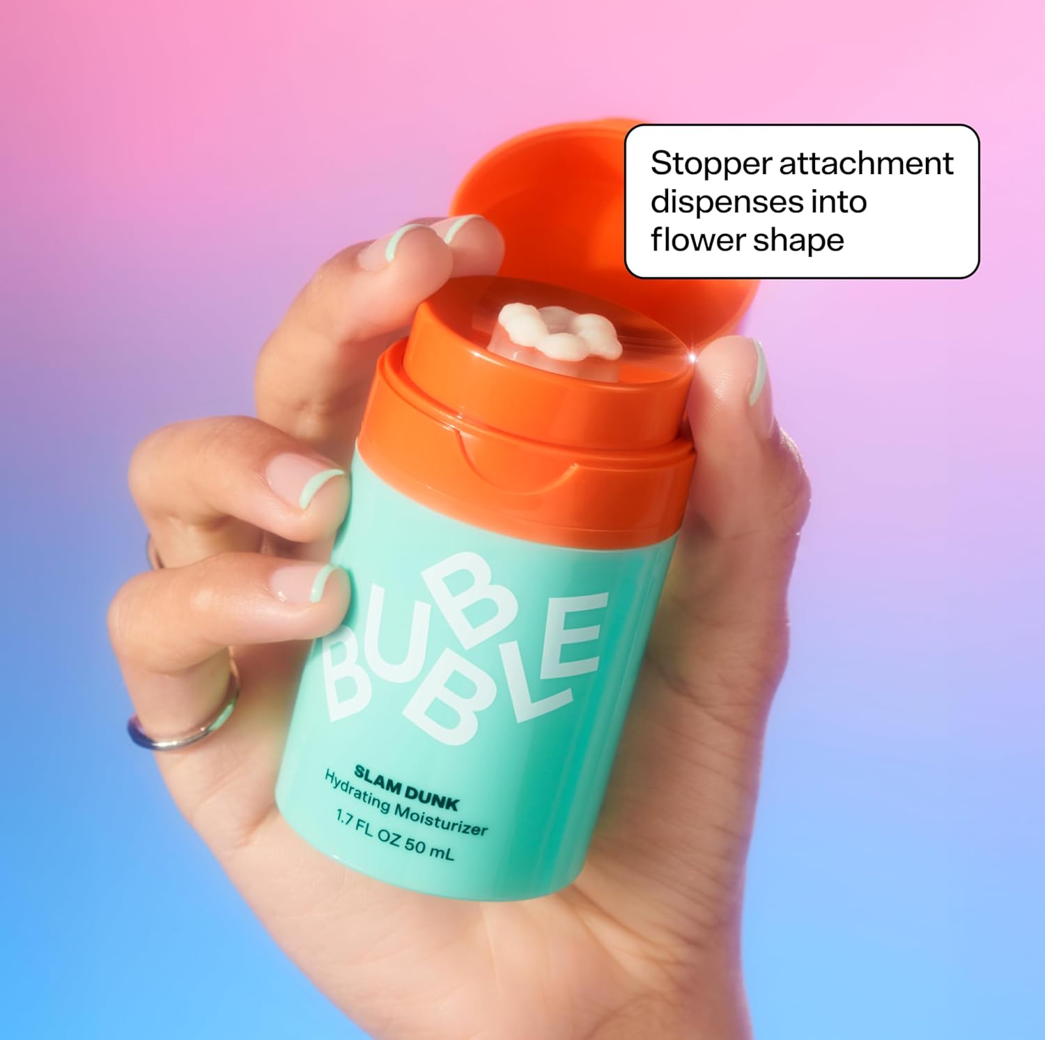 Bubble Skincare Slam Dunk Hydrating Face Moisturizer - Lightweight Face Lotion With Vitamin E + Aloe Vera - Daily Facial Moisturizer for Normal + Dry Skin - Skin Care with Blue Light Protection (50ml) - Image 2