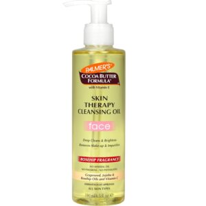 Palmer’s Cocoa Butter Skin Therapy Cleansing Facial Oil, Gentle Makeup Remover for Face, Rosehip Fragrance, 6.5 Ounce