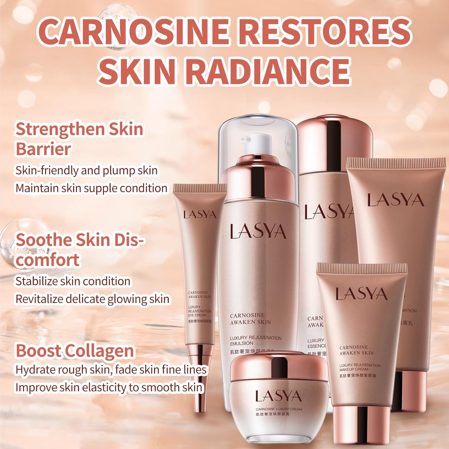 Revitalizing Skin Care Set, 6Pcs Anti Aging Face Care Sets for Women, Firming Skin, Shrink Pores, Smooth Wrinkles, Hydrating Skin Care Set - Image 3