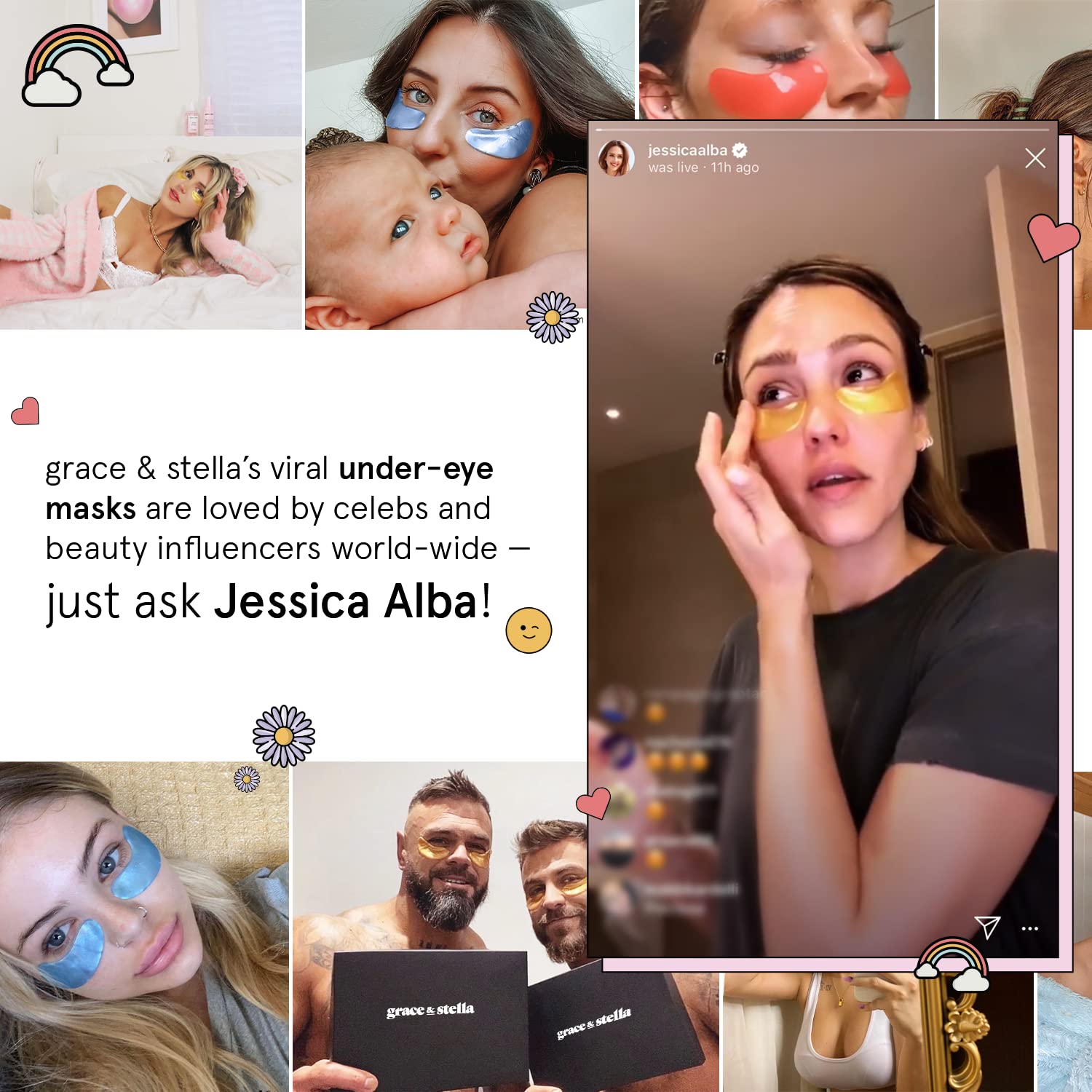 grace & stella Award Winning Under Eye Mask - Travel Essentials - Birthday Gifts for Women - Gel Eye Patches for Dark Circles, Puffy Eyes, Wrinkles, Undereye Bags - Vegan - Self Care (24 Pairs, Gold) - Image 3