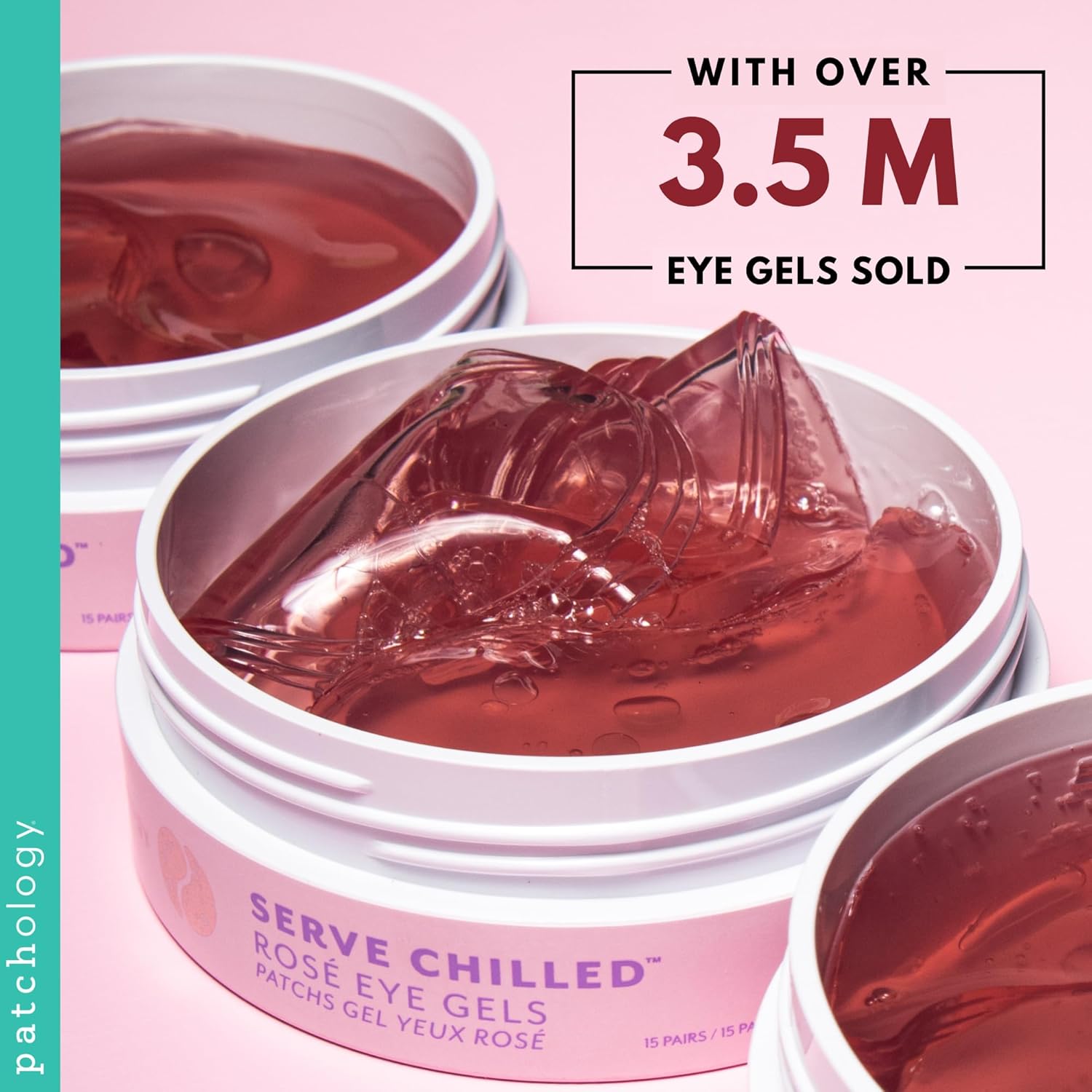 Patchology Serve Chilled Rosé Hydrating Under Eye Patches – Hyaluronic Acid & Antioxidant-Infused Eye Masks to Reduce Dark Circles, Puffiness & Fine Lines - Ideal Skincare Essentials (5 Pairs) - Image 8
