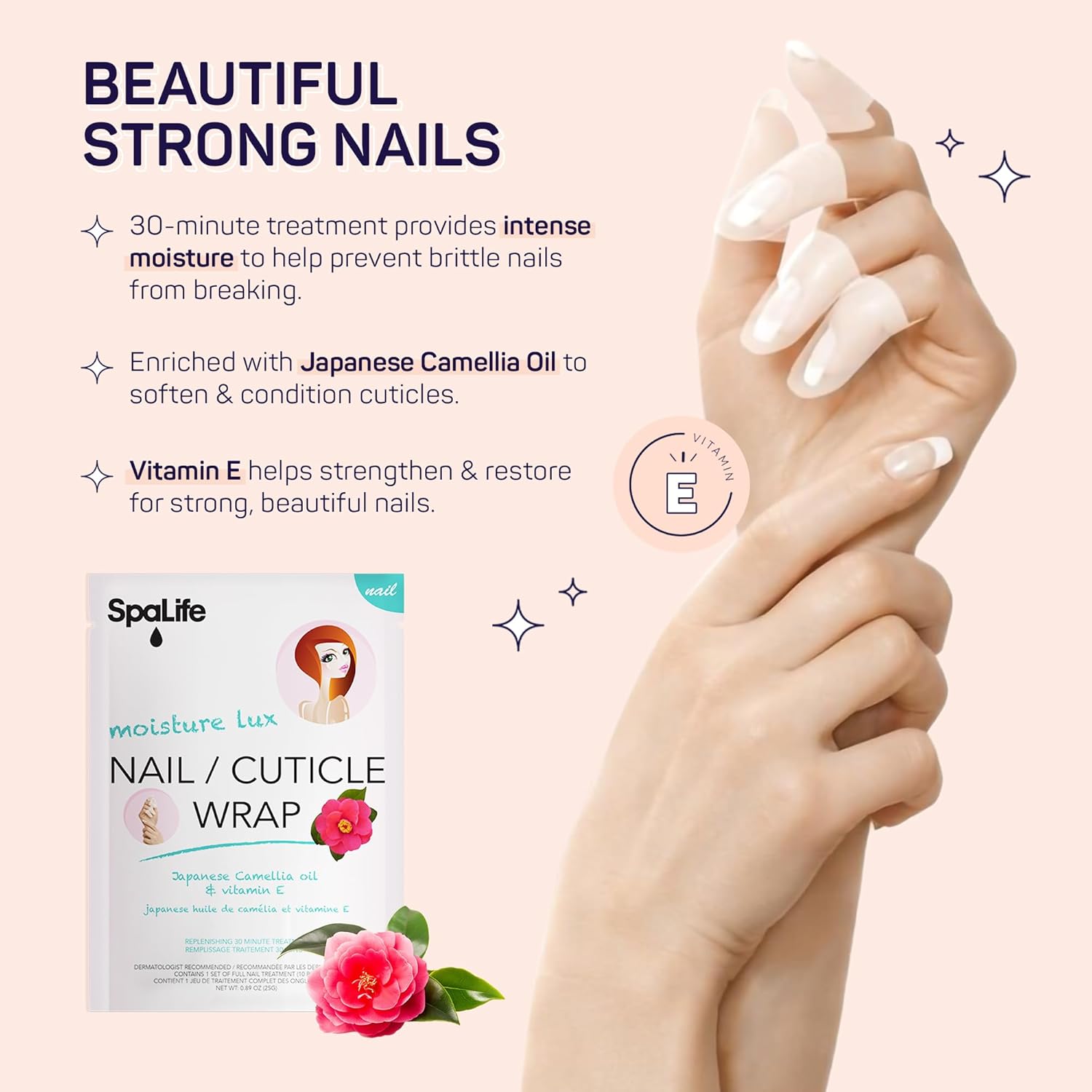 SpaLife Pink 10 Piece Spa Gift Set - Korean Skin Care Set with Travel Size Face, Hand, Foot & Nail Products - Skincare Bundle for Women - Image 3