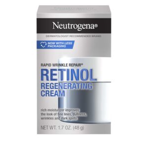Neutrogena Rapid Wrinkle Repair Retinol Face Moisturizer, Daily Anti-Aging Face Cream with Retinol & Hyaluronic Acid to Fight Fine Lines, Wrinkles, & Dark Spots, 1.7 oz