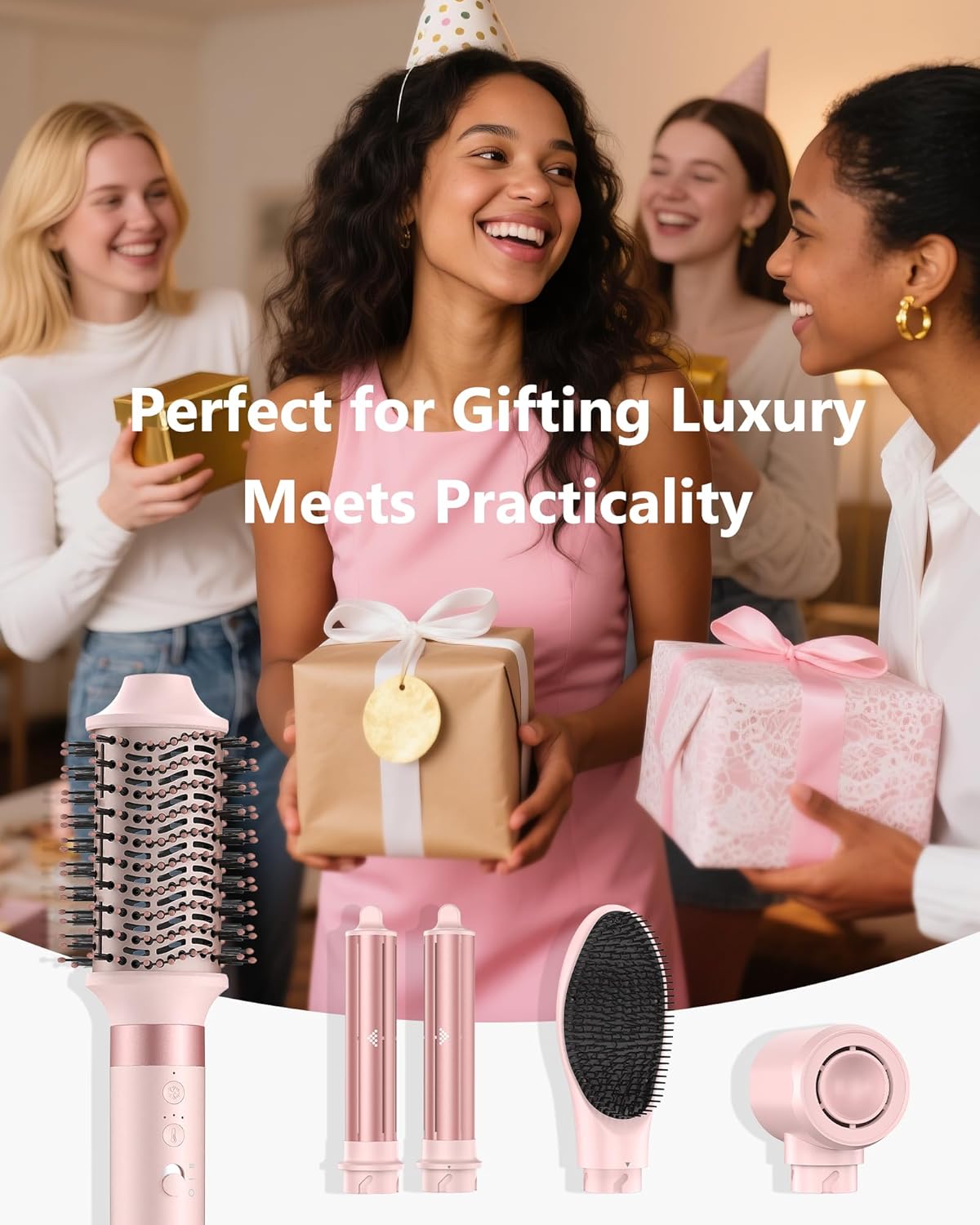 5 in 1 Hot Air Styler Wrap – High-Speed Hair Dryer Brush with Auto Wrap Curlers, Fast Drying & Frizz-Free Styling, No Heat Damage, Volumizing Brush with Travel Bag - Image 5