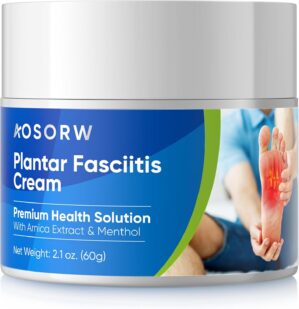 Plantar Fasciitis Relief Cream – Natural Herbal Formula for Foot, Heel Spur, Ankle, Leg & Hand Discomfort – Premium Health Care Products – 60g / 2.1 Oz (Pack of 1)