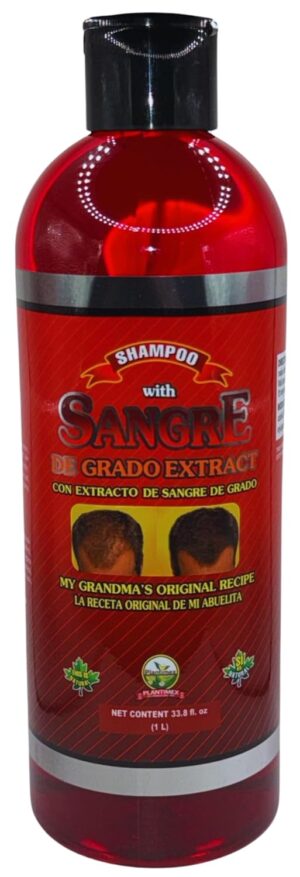 Sangre de Grado arbol Natural Extract Shampoo (Shampoo Extract Sangre de Grado tree) – Jumbo Size 33.8 fl oz – Natural Ingredients with Aloe Vera, Verbena, Coconut Oil – Premium Brand