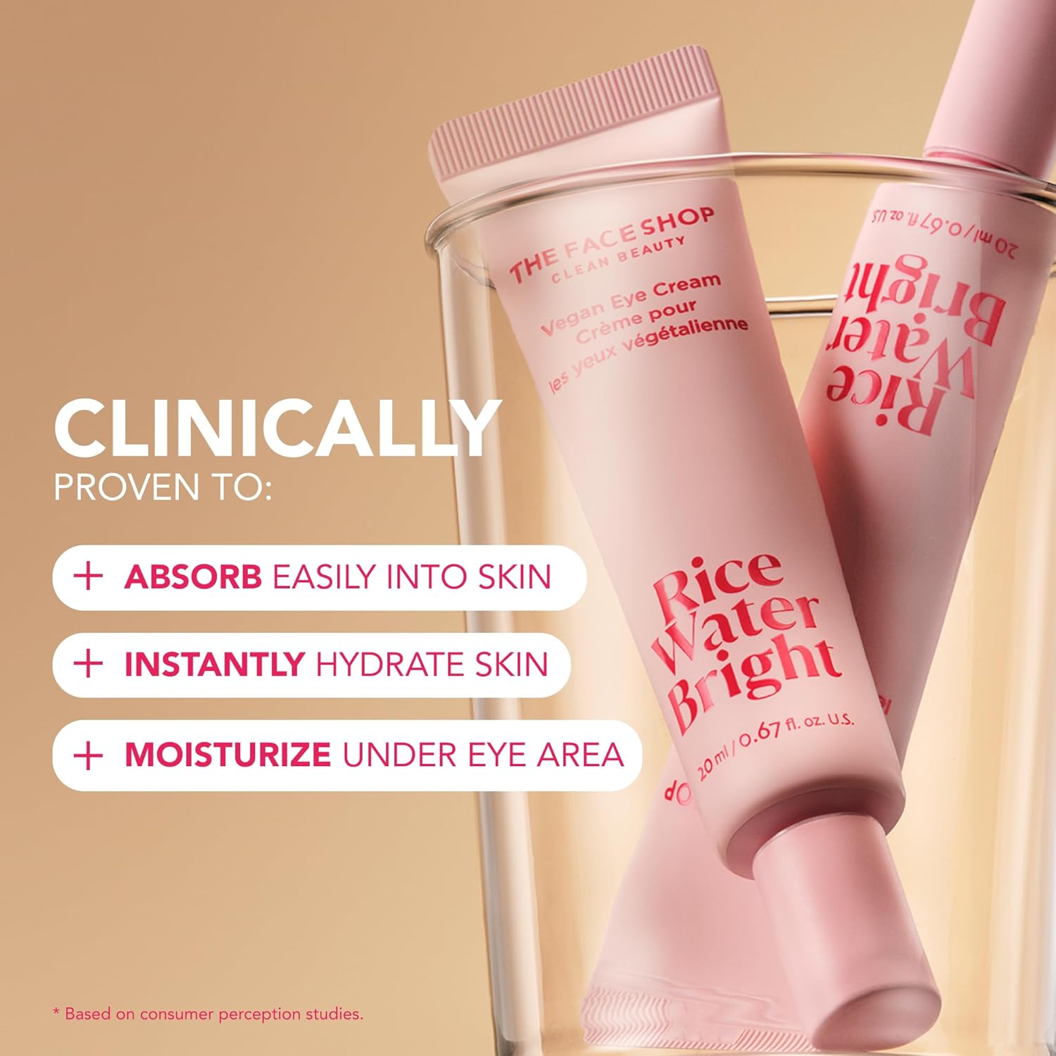 The Face Shop Rice Water Bright Travel Kit, Korean Skin Care Set with Ceramide, Gift Set - Gentle Face Wash & Vegan Skin Care (Serum, Cream, Eye Cream), Hydrating for Dry Skin, Daily Face Moisturizer - Image 5