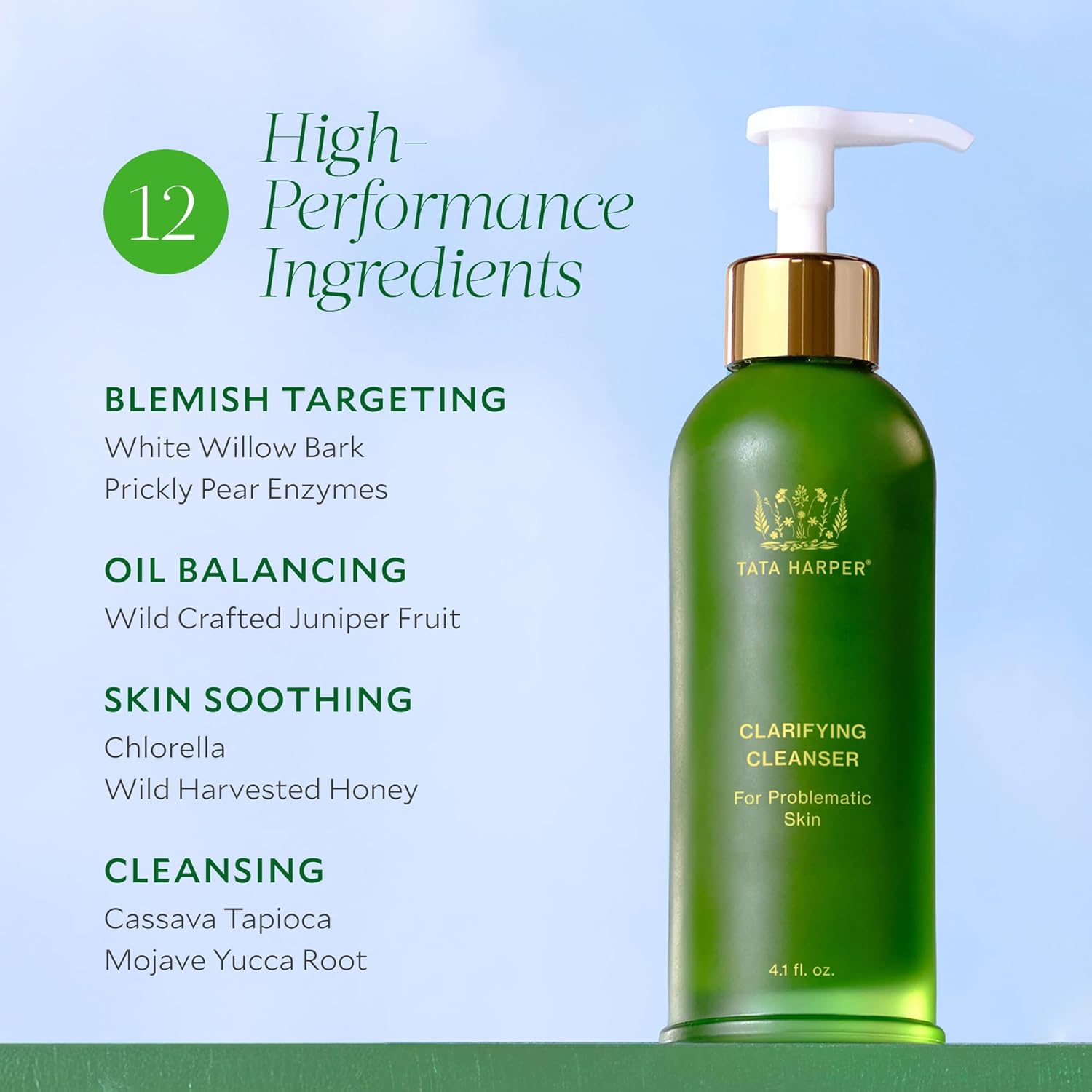 Tata Harper Clarifying Cleanser, Blemish, Oil-Control Face Wash, 100% Natural, Made Fresh in Vermont - Image 3