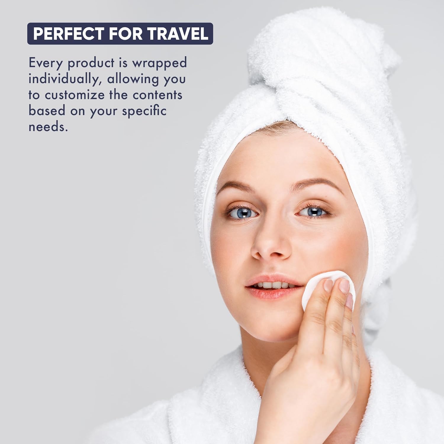 Personal Care Travel Toiletries | 1-Shoppe Amenities Kit | Travel Shaving Set, Toothbrush & Paste, Mouthwash, Makeup Wipes, Swabs, Nail File & Sewing Kit | 75 Pieces - Image 5