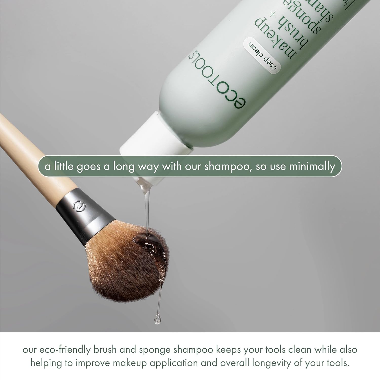 EcoTools Cleanser Shampoo for Makeup Brush/Sponge/Puffs, Remove Makeup & Impurities, Fragrance-Free, No Harsh Chemicals, Vegan & Cruelty-Free, 6 fl.oz./177 ml, 1 Count - Image 7