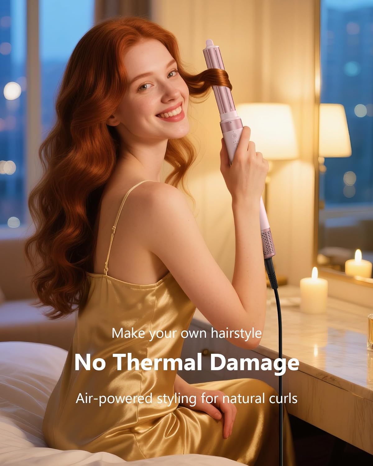 5 in 1 Hot Air Styler Wrap – High-Speed Hair Dryer Brush with Auto Wrap Curlers, Fast Drying & Frizz-Free Styling, No Heat Damage, Volumizing Brush with Travel Bag - Image 4