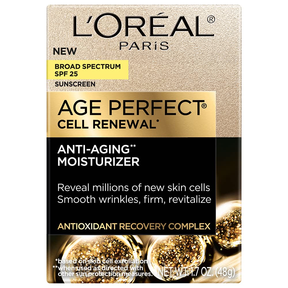 LOreal Paris Age Perfect Cell Renewal Anti-Aging Day Moisturizer with Broad Spectrum SPF 25 Sunscreen, Antioxidants, and Vitamin E 1.7oz - Image 2