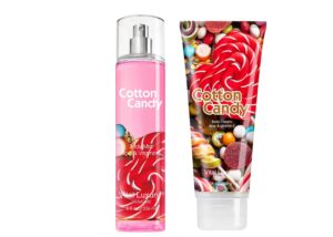 8oz. Moisturizing Fragrance Body Cream & 8oz. Fine Fragrance Body Mist Set-Luxurious Self-Care Combo for Women and Girls (Cotton Candy)