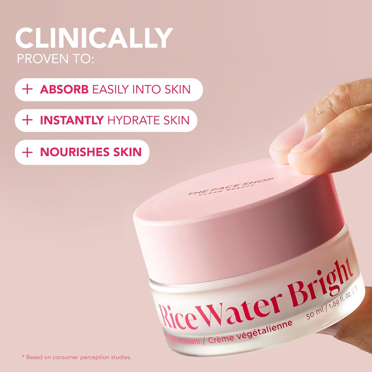 The Face Shop Rice Water Bright Travel Kit, Korean Skin Care Set with Ceramide, Gift Set - Gentle Face Wash & Vegan Skin Care (Serum, Cream, Eye Cream), Hydrating for Dry Skin, Daily Face Moisturizer - Image 6