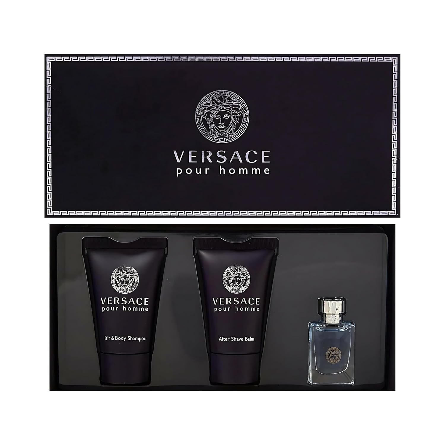 Versace Pour Homme for Men, 3 Piece Mini Gift Set