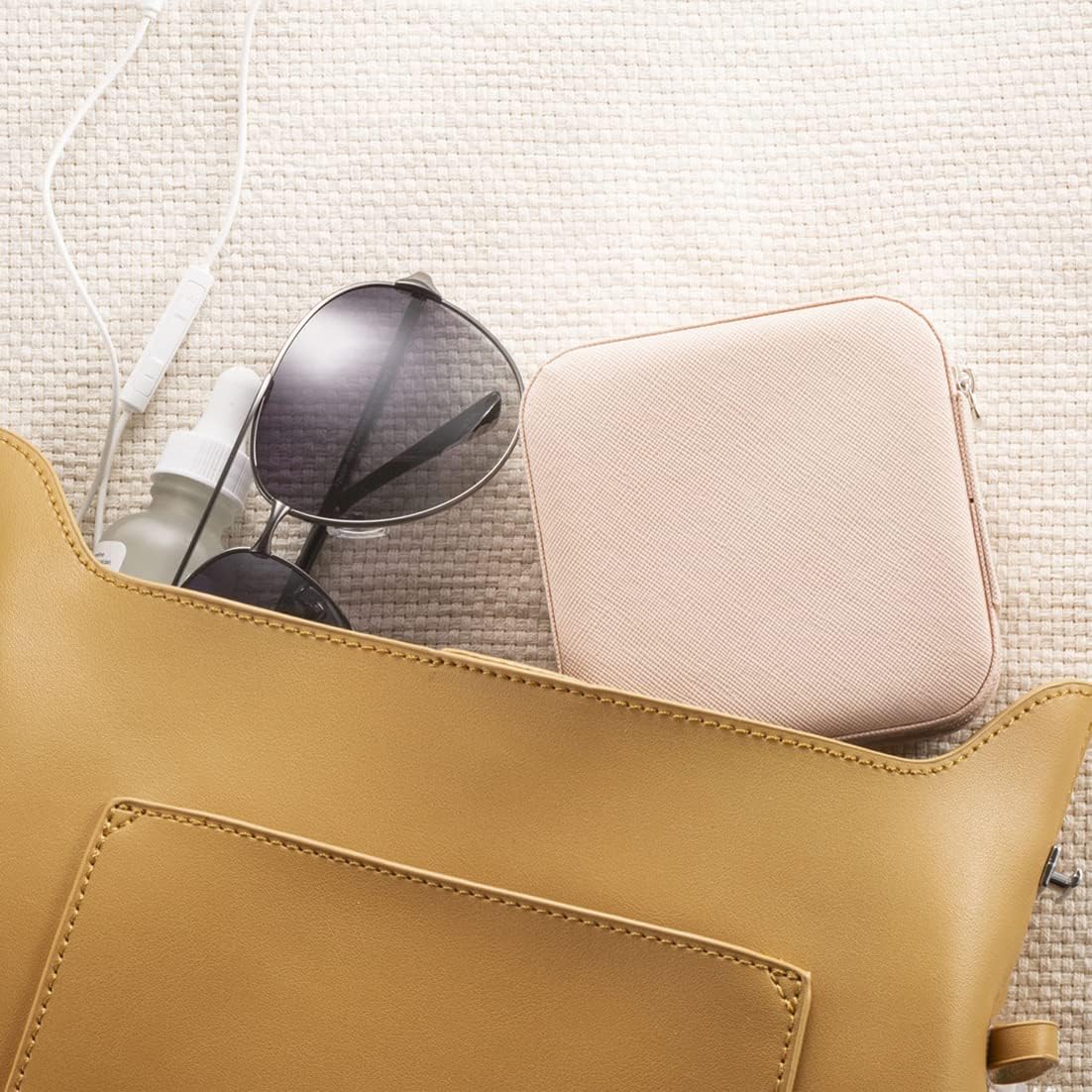 Small Travel Jewelry Case, To Go Portable Jewelry Box, Travel Jewelry Organizer,Portable Jewellery Storage Holder for Rings Earrings Necklace, Gifts for Girls Women -Pink - Image 5