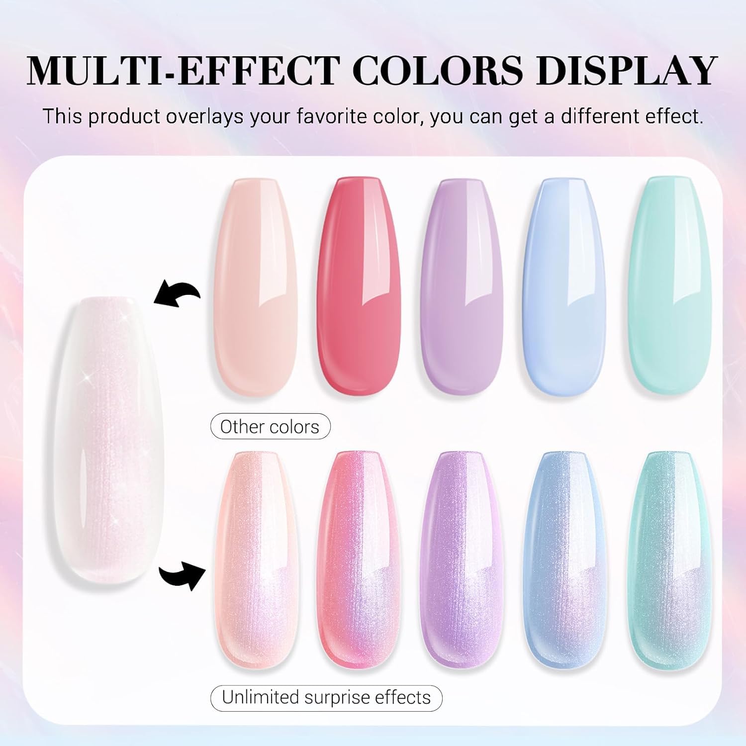 AZUREBEAUTY Sparkle Nail Polish Set Quick Dry Pearl white Hot Pink 2 Colors Nail Lacquer Natural Infinite Shine DIY Salon Home Women Gifts 2Pcs 0.34oz - Image 2
