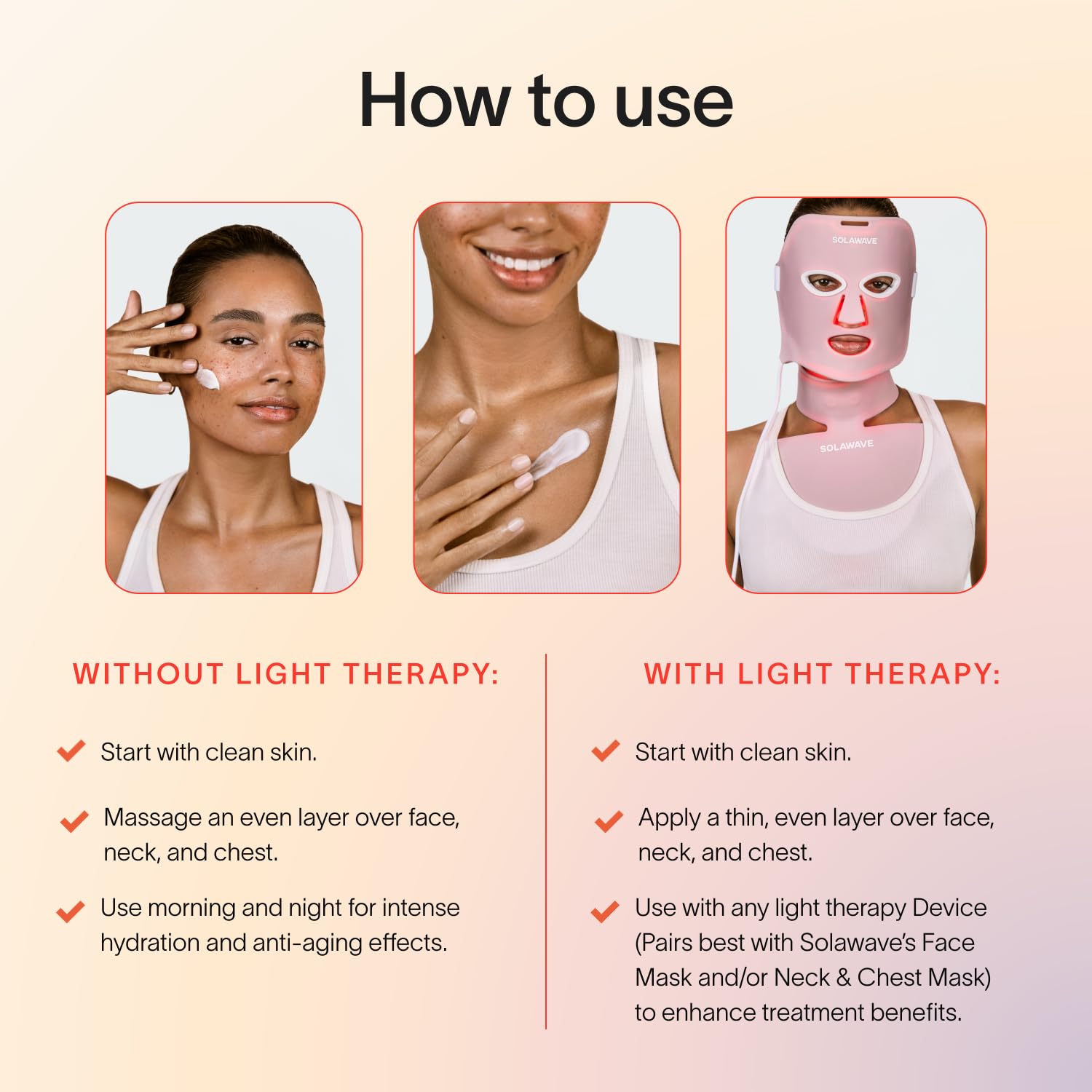 Solawave LightBoost Rich Cream for Face & Neck | Boosts Effects of Red Light Therapy | Daily Anti Aging & Skin Firming Moisturizer | Reduces Appearance of Fine Lines & Wrinkles, Increases Hydration - Image 6