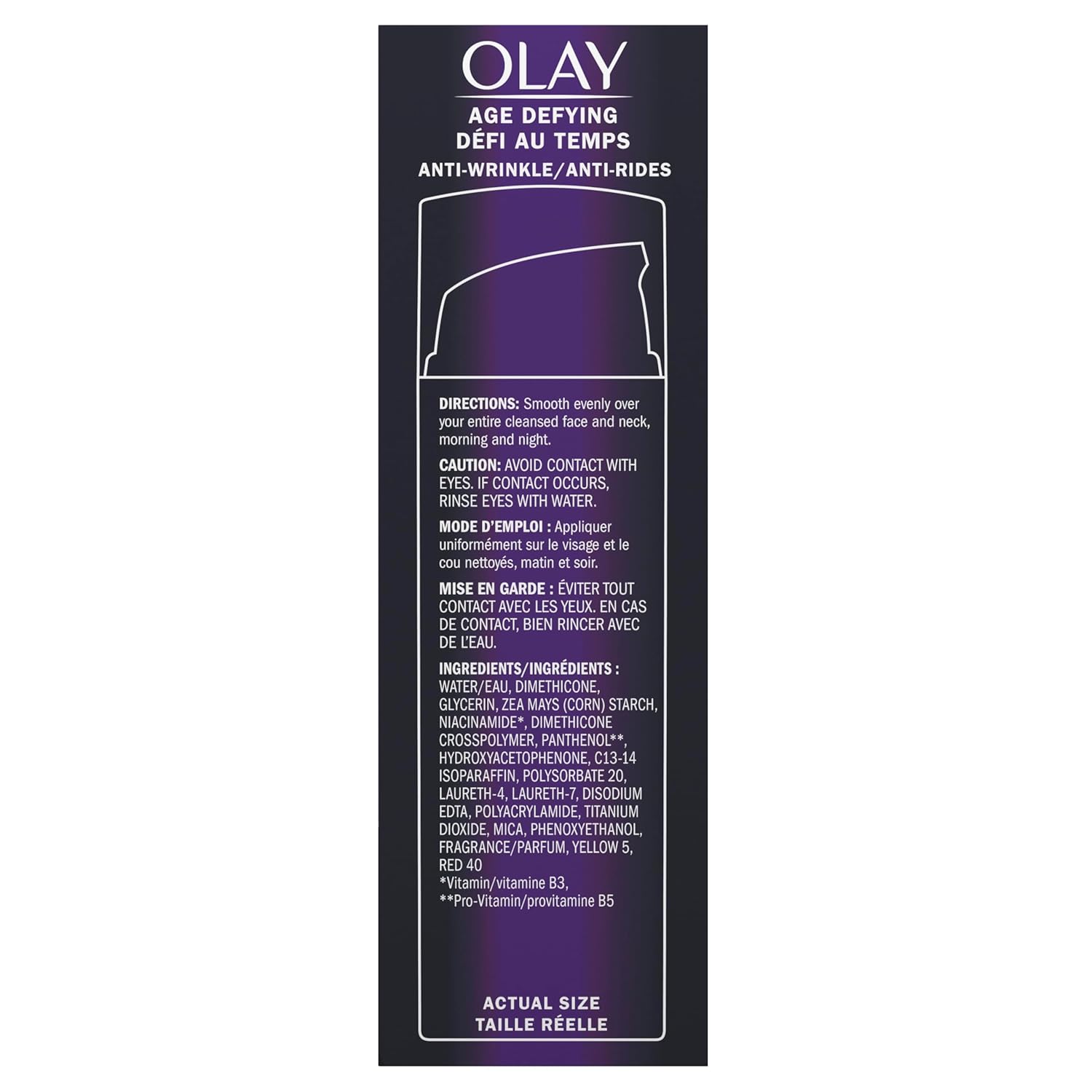 Olay Face Serum, Age Defying Anti-Wrinkle 2-in-1 Day Cream - Anti-Aging, Anti-Wrinkle, Smooths Fine Lines and Wrinkles, Firming, Lifting - Niacinamide, Glycerin, Aloe Vera, 1.7 Oz - Image 11