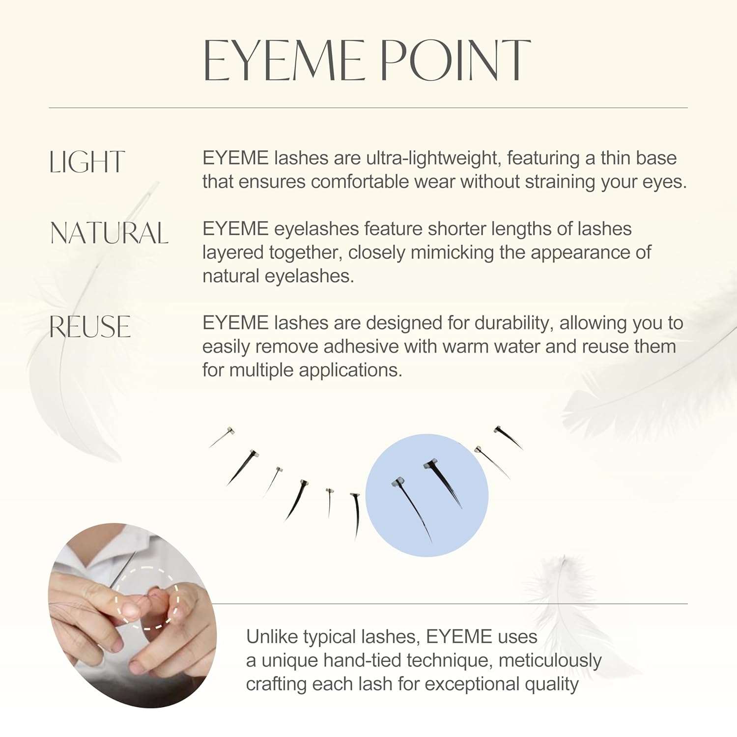 EYEME Eyelash x Artist Collaboration NO.03 – 5 Set Pack, Soft & Natural False Eyelashes, Lightweight Lashes for a Subtle Yet Defined Lash Enhancement, Glue Not Included, K-Beauty - Image 4