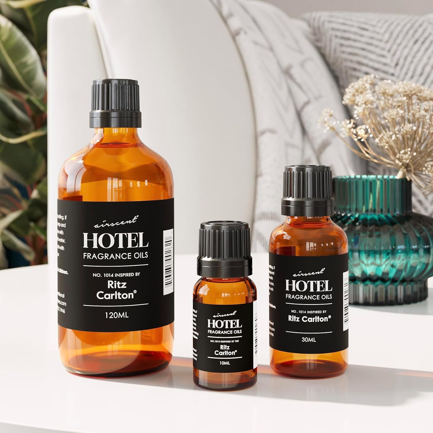 AirScent Hotel Diffuser Oil Inspired by The Ritz Carlton Hotel Scent - Premium Fragrance Oil No. 1014 for Ultrasonic and Waterless Diffusers and Crafting - 10 mL, 0.34 fl oz Glass Dropper Bottle - Image 8