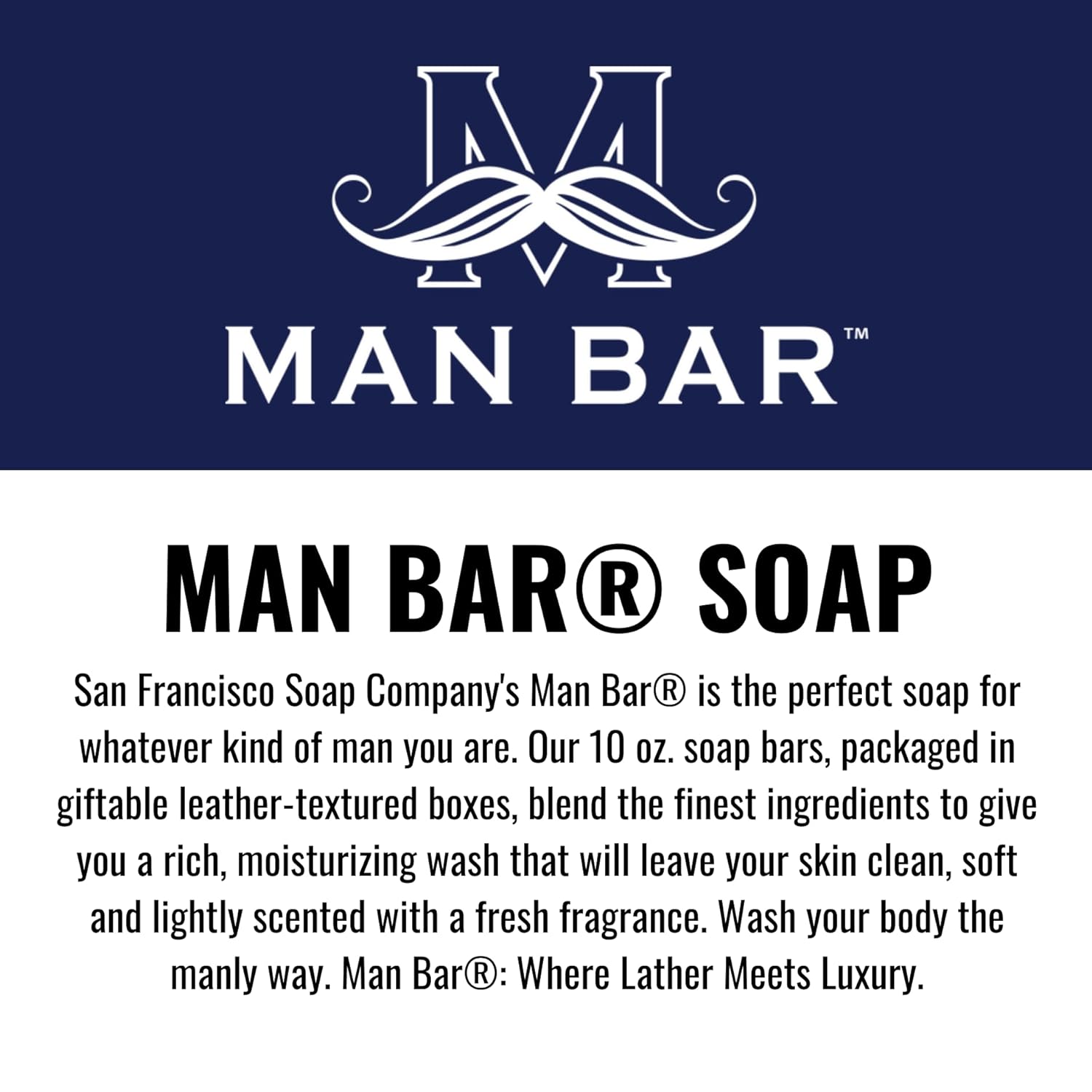 San Francisco Soap Company Exotic Musk and Sandalwood Fragrance Man Bar - Revitalizing - No Harmful Chemicals - Good for All Skin Types - Made in the USA - Image 4