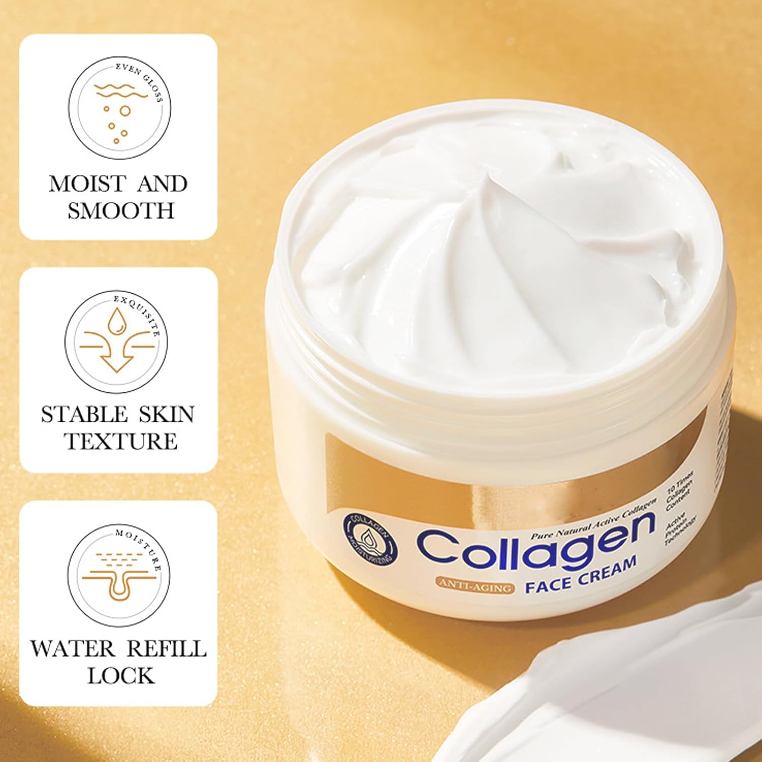 Collagen Skin Care Set, 6Pcs Anti Aging Face Care Sets for Women, Firming Skin, Shrink Pores, Smooth Wrinkles, Hydrating Skin Care Set Include Serum Face Cream Eye Cream Toner Cleanser Facial Mask1 - Image 5