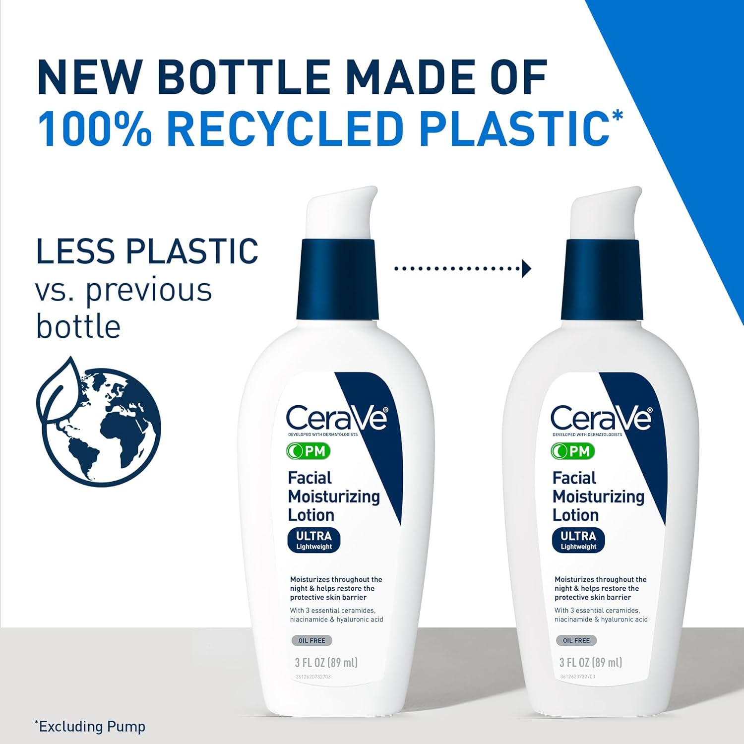 CeraVe PM Facial Moisturizing Lotion, Night Cream with Hyaluronic Acid and Niacinamide, Ultra-Lightweight, Oil-Free Moisturizer for Face, 3 Ounce - Image 2