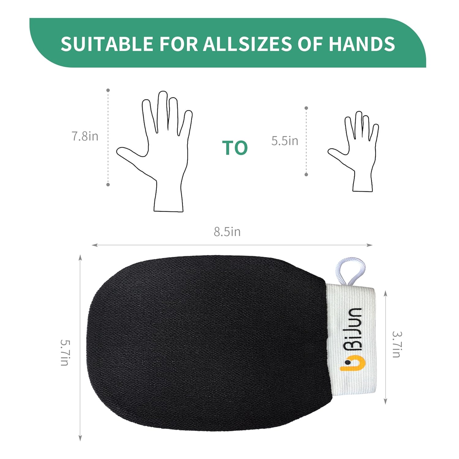 BiJun Exfoliating Glove Moroccan Kessa Scrub Exfoliating Gloves Deep Exfoliating Mitt Body Scrub Premium Scrub Wash Mitt Body Skincare at Home Shower or Bath Exfoliating Mitts for Dead Skin Remover - Image 7