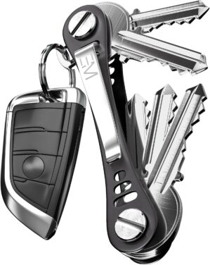 EM Premium Products Compact Key Holder – Pocket Key Organizer – 14 Keys Key Bar