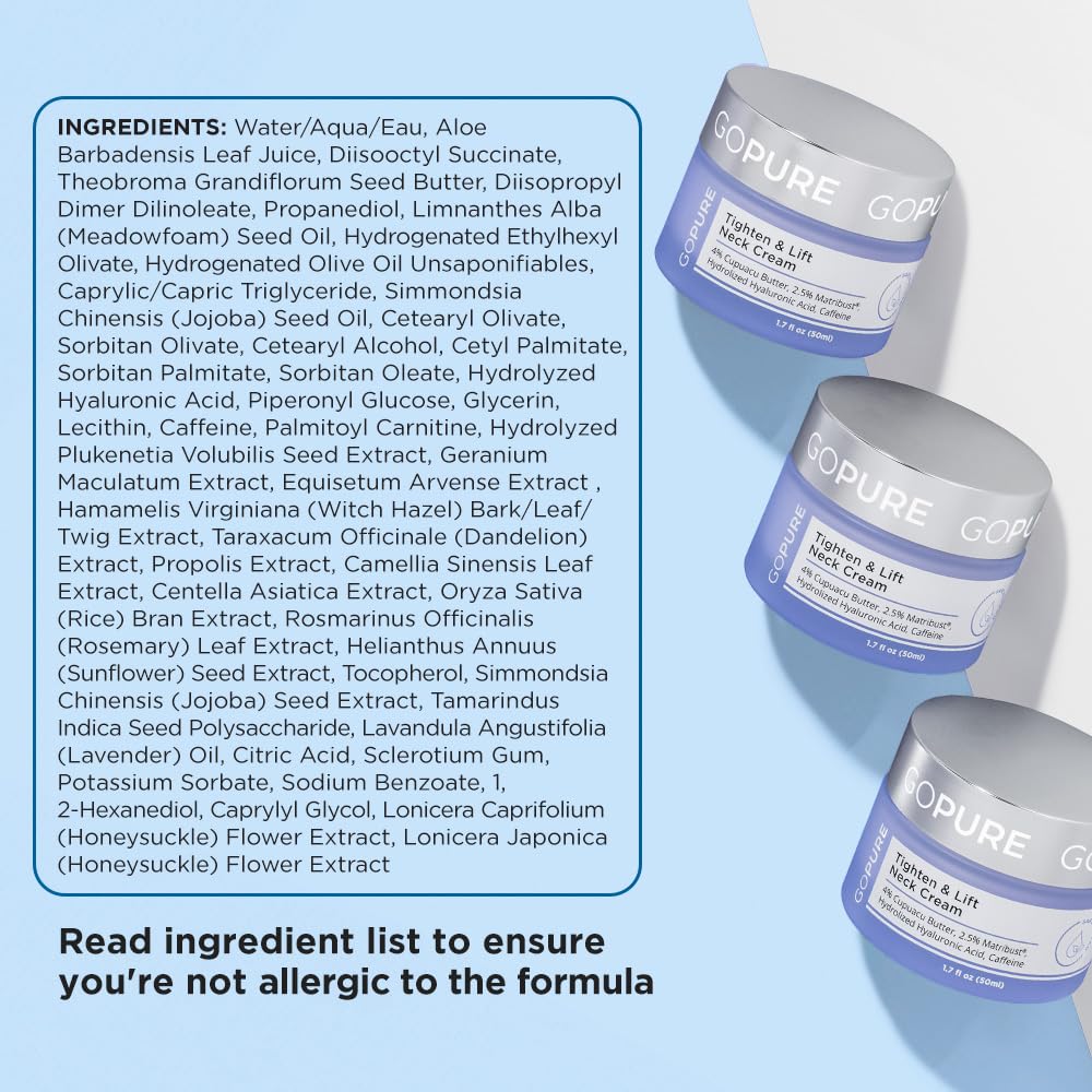 goPure Tighten and Lift Neck Cream- Clinically Tested - Image 6