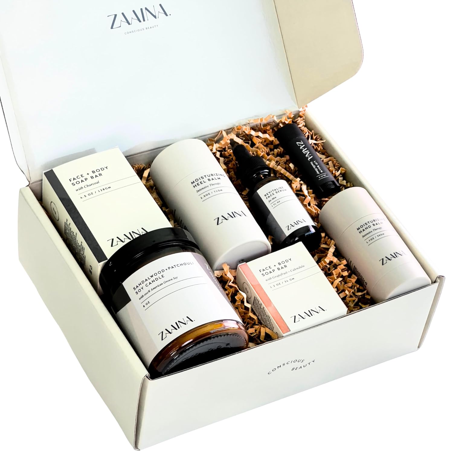 Men's Self Care Package - Luxury Spa Gift Set for Him, Unique Gifts for Men - Handmade in USA, Relaxation Self Care Spa Gift Set for Him - Natural Men Skin Care Kit with Sandalwood Candle by ZAAINA - Image 2