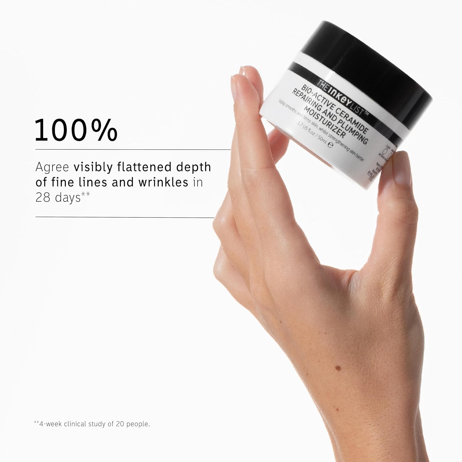 The INKEY List Bio-Active Ceramide Moisturiser 1.7fl oz/50ml, Anti-Ageing Skincare, 24-Hour Hydration Cream, Vegan Friendly, Suitable For All Skin Types - Image 5