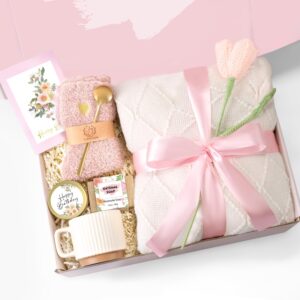 Birthday Gifts for Women, Get Well Soon Gifts Package, Luxury Self Care Box Spa Gifts, Happy Birthday Gifts for Her, Mother’s Day, Sister, Best Friend, Wife, Girlfriend, Birthday Gifts Ideas (Ivory)
