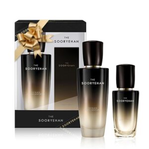 Sooryehan THE BLACK SKINCARE SET (160ml / 5.41 Fl Oz) – Korean Skincare Gift Set, Luxury Premium High-end by LG BEAUTY. Advanced Next Generation Bio Moisturizer & Serum.