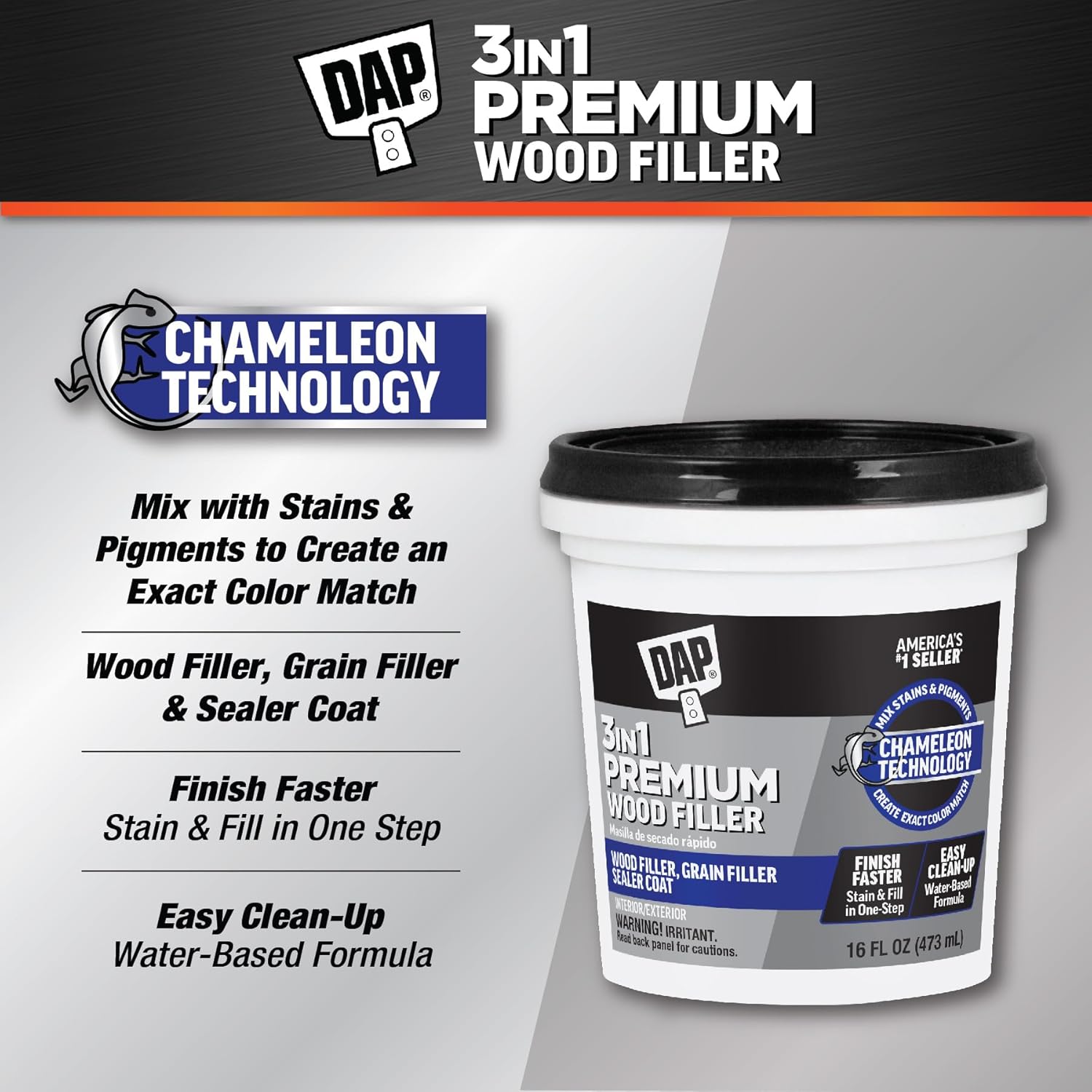 DAP Products Premium Wood Filler, White 16 FL OZ - Image 2