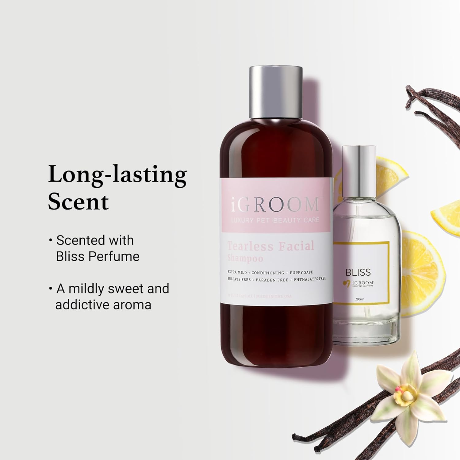 iGroom Tearless Facial Dog Shampoo, Luxury Pet Beauty Care, Ultra Mild to Eyes, Restore Skins Natural Moisture, Made in USA, Gallon - Image 7