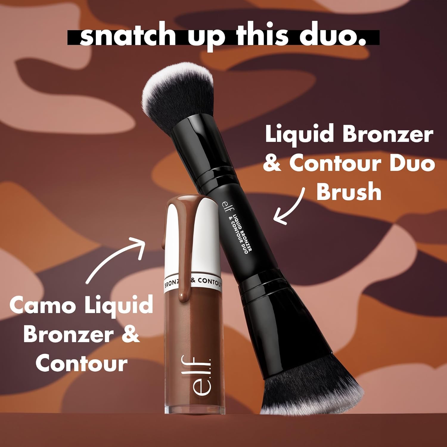 e.l.f. Camo Liquid Bronzer & Contour, Silky Highly Pigmented Formula, Creates a Long-Lasting Bronzed Glow & Natural Look, Vegan & Cruelty-Free, 1 Fair - Image 5