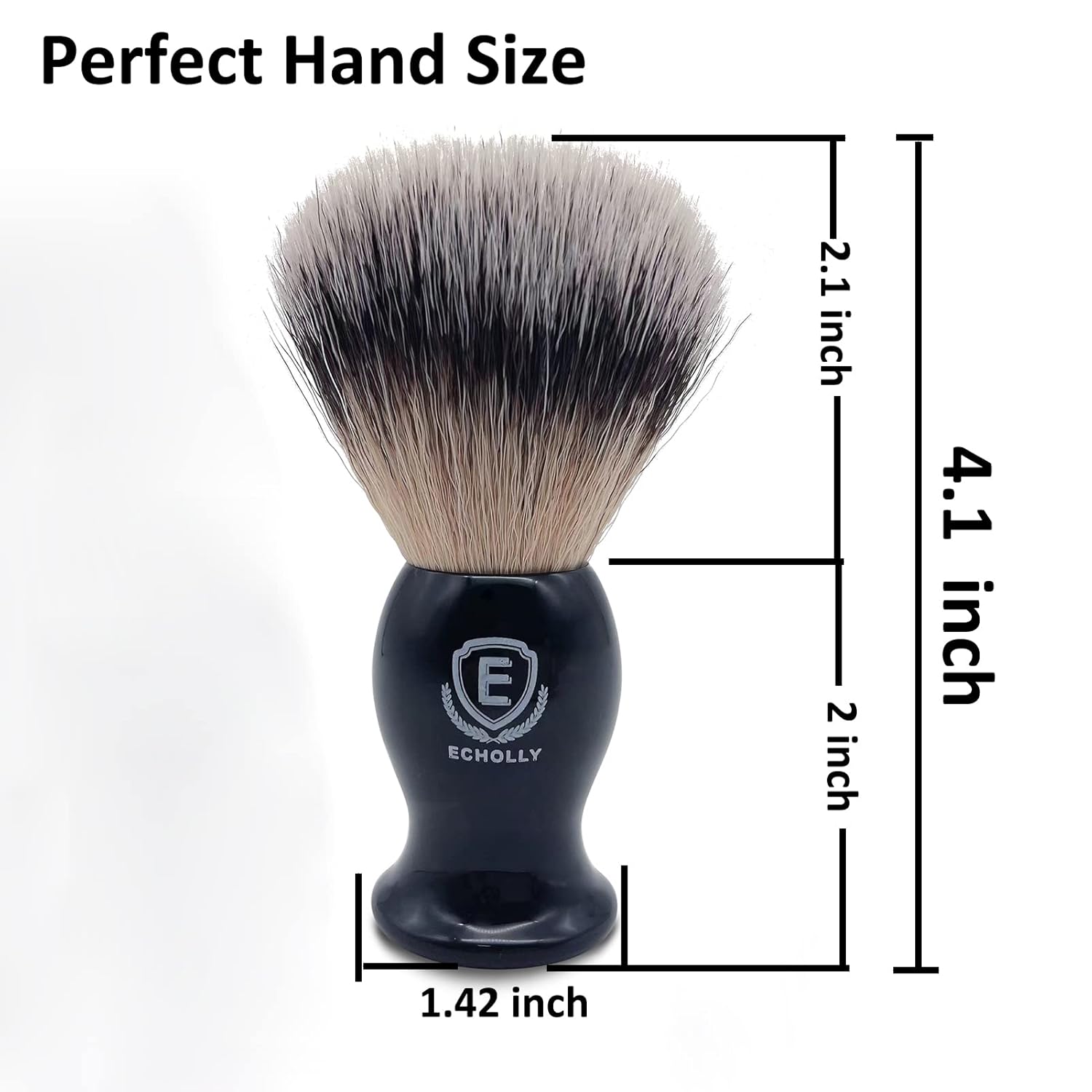 Luxury Shaving Brushes For Men by Echolly-Super Strong NO Shedding Bristle Shave Brushes for Men-Smooth Acrylic Handle Legacy Shave Brush-Rich and Fast Lather Shaving Cream Brush Gifts for Fathers Day - Image 3