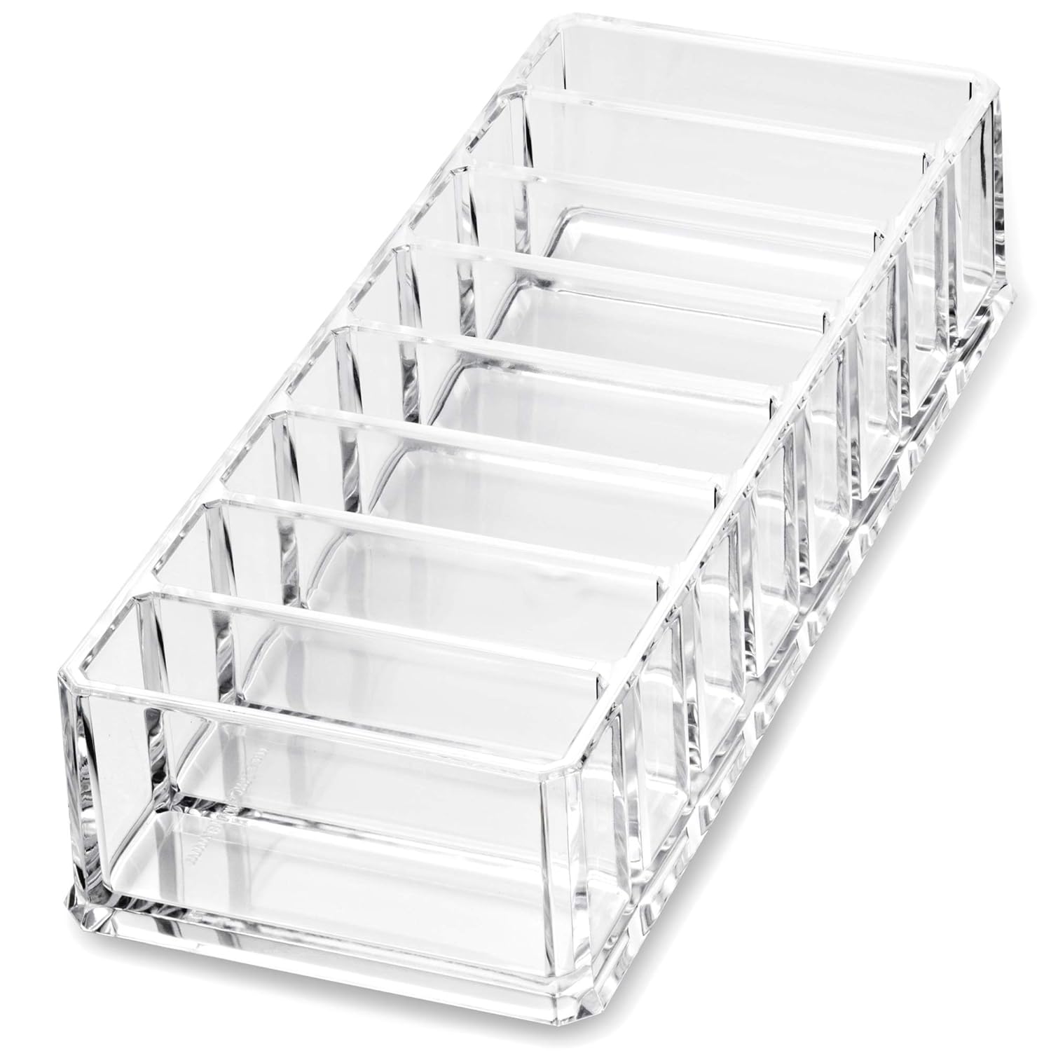 byAlegory Acrylic (Bronzer, Highlighter, Powder, Blush) Compact Makeup Organizer | 8 Space Cosmetic Storage (CLEAR) - Image 3