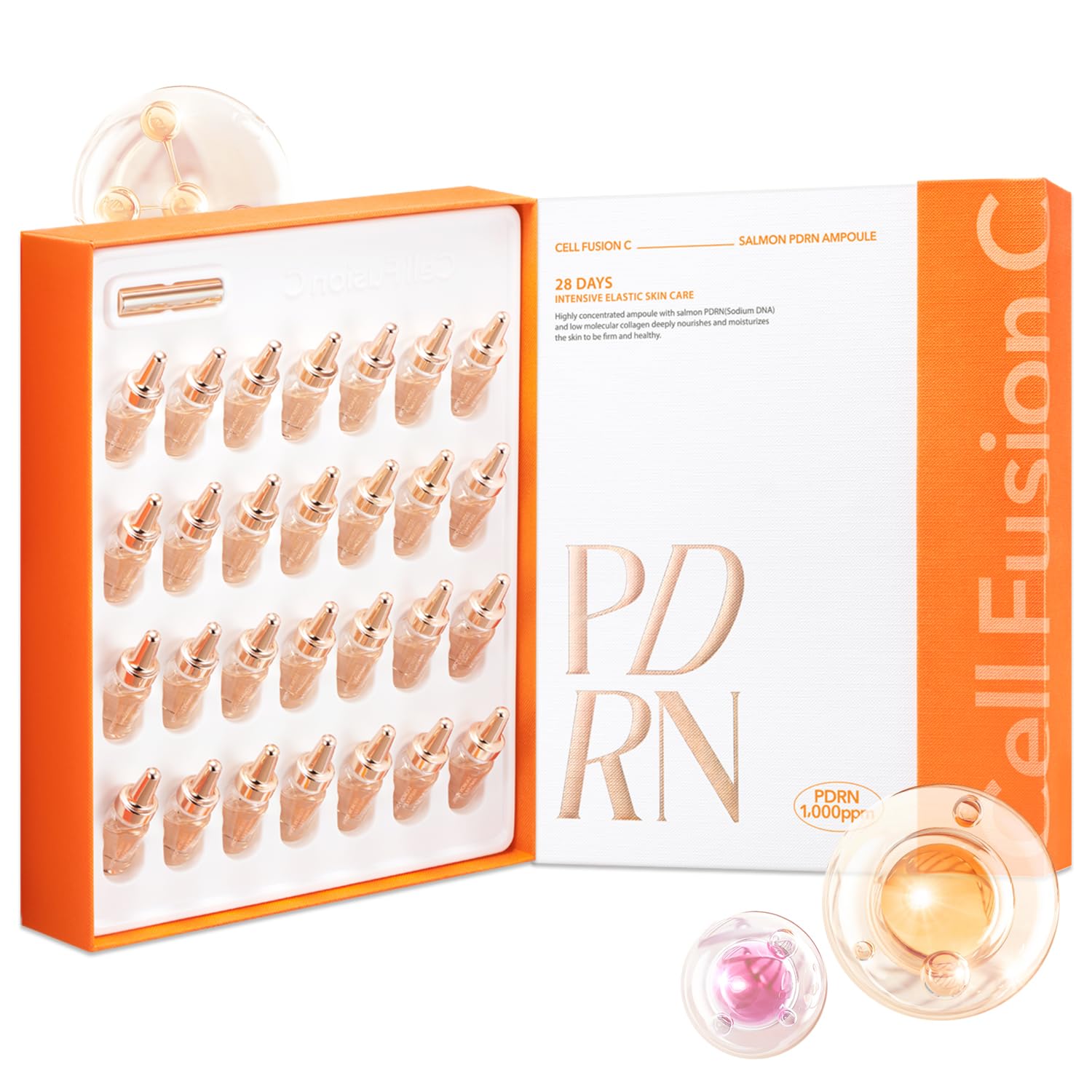 Cell Fusion C Salmon DN Ampoule 28 days (100% Authentic) PDRN Moisture Skincare Gift Set- Korean Skincare Luxury Premium High-end Hydrating Anti Aging Serum